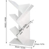 Free Standing 5-tier Tree Bookshelf Bookcase Desk Book Rack Shelf Display White