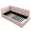 Panel Plush Velvet Upholstered Daybed 3ft Single Sofa Bed with Trundle Guest Bed