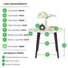 Koko White Round Dining Table with Black Legs 100cm