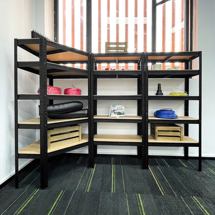 3X 150cm 5-Tier Heavy Duty Metal Garage Shelving Unit Storage Shelves Shed Rack