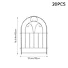 20 Panels Garden Fence Metal Picket Border Outdoor Lawn Flower Edging Decorative