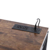 Drinks Cabinet Wine Bar w/ Glass & Bottle Storage | Black Rattan W/ RGB LED