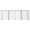 Gabion Wall for Garbage Bin 350x91x120 cm Galvanised Iron