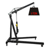 Heavy Duty Folding Engine Crane 2 Ton Cranes Hoist Lift Workshop Hydraulic Black