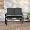 Costway 2-Person Patio Swing Glider Bench Outdoor Glider Loveseat Chair