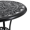 Outdoor Dining Garden Table Vintage Flower Carving Tabletop Patio Bistro Tables
