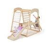 6-in-1 Indoor Jungle Gym Climbing Toy Kids Wooden Playground Climber Playset