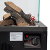 eGlass Flame Gas Patio Heater with Lava Rocks and Logs - Black