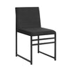 Dusk Rae Charcoal Velvet & Black Set of 2 Dining Chairs RRP £399