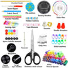 230Pc Large Portable Sewing Kit for Home Travel with Needles Thread Scissors