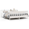 Bed Frame with Headboard White 180x200 King Solid Wood Pine Z5K1