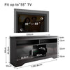 High Gloss 2 Door TV Unit Cabinet 135cm Black TV Stand Sideboard Entertainment