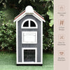 Wooden Cat House Condos Cat Cave 2 Floor Pet Shelter Outdoor Furniture