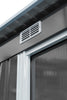 Galvanized Steel Outdoor Garden Storage Shed W/ Open Shed for Bike Tool 5.5x9FT