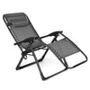 Beach Chair Reclining Garden Patio Sun Lounger Fold Away With Tray Black