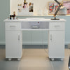 Wheel Professional Manicure Table Salon Nail Station Beauty Desk+Dust Collector
