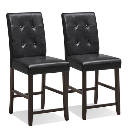 2X Counter Height Bar Stool Modern Pub Chairs Kitchen Dining Chair w/Footrest