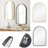 ARCH SHAPE WALL MIRROR BEDROOM BATHROOM HANGING MIRROR BALCK/GOLD METAL FRAME UK