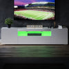 200cm High Gloss White TV Unit Stand Cabinet with RGB LED Living Room Furniture