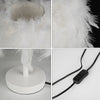 Feather Shade Table Lamp Bedside Desk Night Light Living Room Bedroom Decor