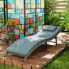 Folding Rattan Sun Lounger with Cushion and Pillow, Mixed Grey