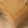 Baysdale Rustic Oak 3 Drawer Bedside Cabinet / Bedroom Lamp Table / Nightstand