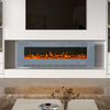 LED Fireplace Media Wall Fire Wall Mounted / Standing Electric Heater 40-100in