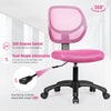 Armless Computer Desk Chair Swivel Executive Chair Ergonomic Office Chair Pink