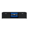 Modern High Gloss 2 Door TV Stand Unit Cabinet Entertainment Sideboard LED Light