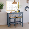 High Dining Table & Chairs Set Solid Wood Desk Seat Kitchen Height Breakfast Bar