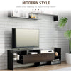Abstract Style TV Stand with Cabinet and Wall Shelf Included