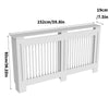 92cm Tall Radiator Cover White Grey Traditional MDF Wood Cabinet Grill Cover