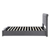 Upholstered Bed Frame with Hydraulic Lift, 5ft King Size Bed Frame with Storage