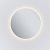 Round Illuminated LED Bathroom Mirror with Demister Sensor 3 Color Lights 600mm