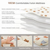 Futon Mattress Floor Roll Up Mattress Tatami Mat Washable Cover with Carry Bag