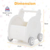 Baby Walker Push Toy 4-Wheel Toddler Toy Cart Elephant Shape HDPE Kids Push Toy