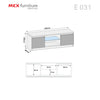 120cm TV Unit I Modern Cabinet with Storage I TV Stand I Grey High Gloss
