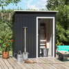 All-Weather Color Steel Garden Shed 163 x 86 CM Outdoor Storage Shed-Grey