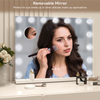 LED Lighted Makeup Mirror Hollywood Vanity Mirror with 15 Diamond Dimmable Bulbs
