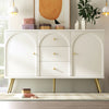Cabinet Chest of Drawers with Adjustable Shelf Home Storage Cupboard White