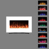 2025 TRUFLAME™ LED FLAMES 7 COLOUR WHITE GLASS FLAT WALL MOUNTED ELECTRIC FIRE