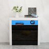 High Gloss 2 Doors Matt Body Sideboard Cupboard Kitchen Buffet Cabinet with LED