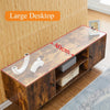 TV Stand TV Cabinet Wood Metal Frame Industrial Living Room Media Storage Unit