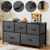 Fabric Chest of Drawers 5 Drawer Dresser Bedroom Bedside Storage Organizer Unit