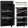 Shoe Storage Cabinet with Drawer & Doors 4-Tier Shoe Rack for Entryway Black