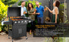 Deluxe Gas BBQ Grill Stainless Steel 4 Burner + 1 Side Outdoor Barbecue