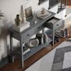 Console Table 3 Drawer Grey Storage Wood Side Sofa Hallway Entrance Furniture
