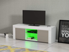 TV Stand Large High Gloss LED Glass Shelves Storage Unit White Grey MDF Modern