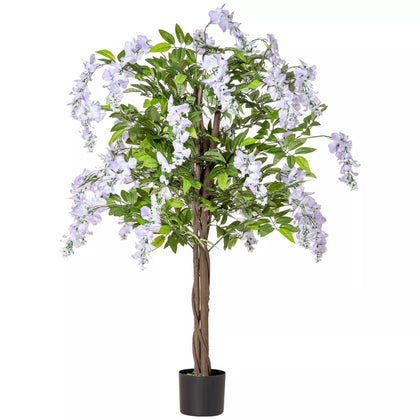 Artificial Realistic Wisteria Flower Tree Faux Plant for Indoor Décor