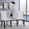 2/4X Dining Chairs Home Kitchen High Back PU Leather Upholstered Wood Legs Black